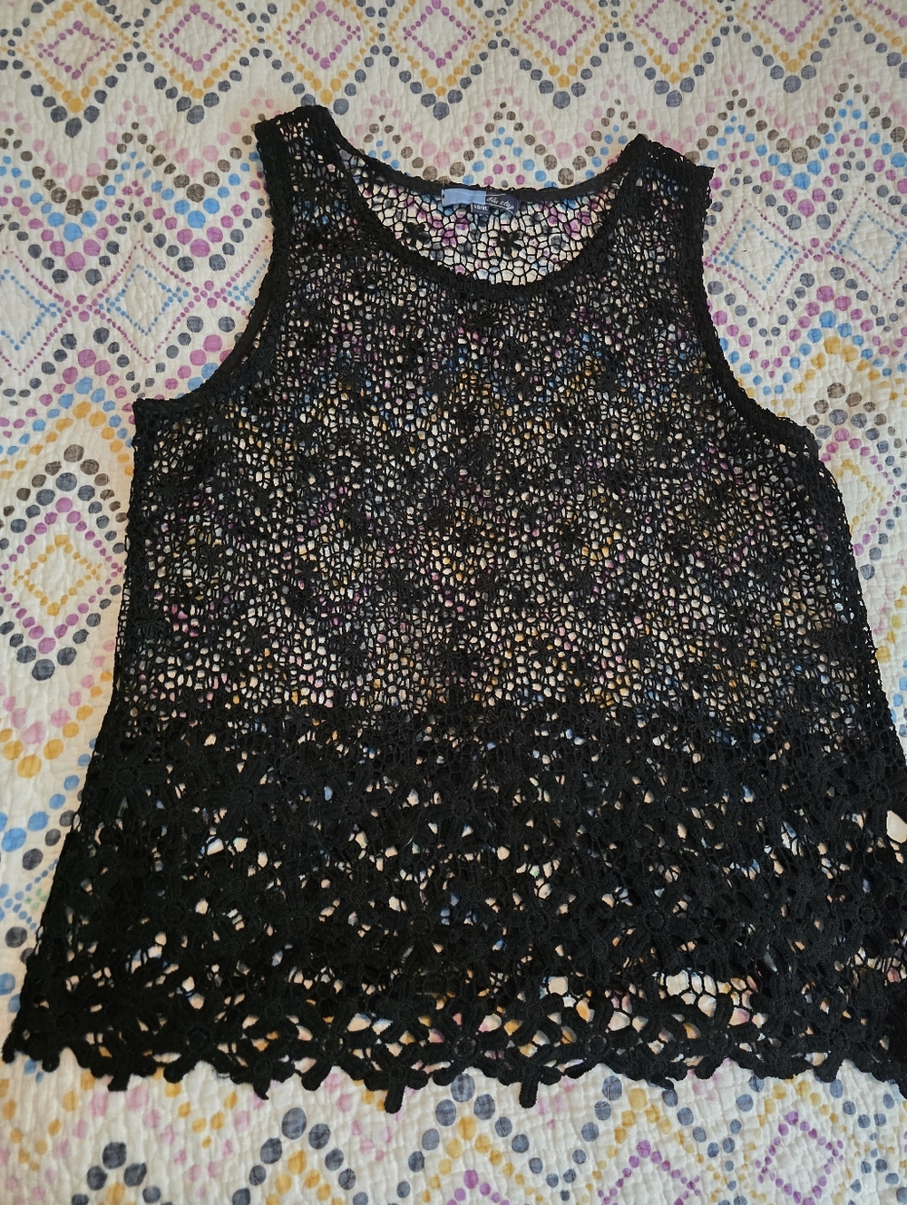 Floral Crochet Vintage Sleevless Top
